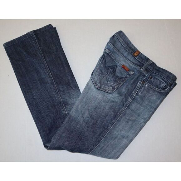 7 for All Mankind Women's Sz 29 Blue "A Pocket" Bootcut Denim Jeans $189 - Picture 7 of 8